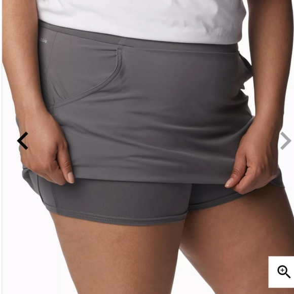 Columbia casual grey skort mini skirt, women's 2X - Picture 3 of 11